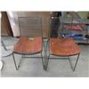 Image 1 : 2 Metal Chairs with Seat Pads