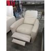 Image 1 : Beige Bonded Leather Pushback Recliner