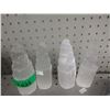 Image 1 : 4 Selenite Towers - 6" tall x 2.5" diameter