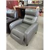 Image 1 : Grey Bonded Leather Recliner - Store Return