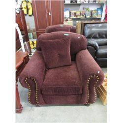 Fabric Upholstered Armchair with Cushion