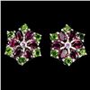 Image 1 : Natural  Rhodolite Garnet Amethyst Chrome Diopside