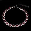 Image 2 : Natural 6x4mm AAA Pink Topaz Bracelet