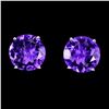 Image 1 : Natural Unheated Round Amethyst 10 MM Earrings