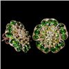 Image 2 : NATURAL AAA GREEN CHROME DIOPSIDE & PERIDOT Earrings