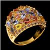 Image 1 : Natural  Tanzanite Tourmaline Sapphire Ring