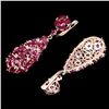Image 2 : Natural Stunning Red Ruby Earrings