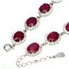 Image 3 : Genuine Oval Red 8x6mm Ruby Bracelet