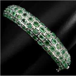 Natural  Top Rich Green Emerald 118.28 CT Bangle