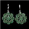 Image 1 : Natural  Marquise Zambian Green Emerald Earrings