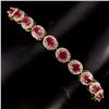 Image 1 : Genuine Oval 5x4mm Top Rich Red Pink Ruby Bracelet