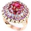 Image 1 : Natural RUBY RHODOLITE AMETHYST TANZANITE Ring