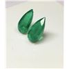 Image 2 : Natural Pear Colombian Emerald Pair - GRS Certfied