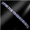 Image 1 : Natural Oval 6x4mm Blue Violet Tanzanite Bracelet