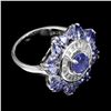 Image 2 : Natural Top Rich Blue Violet Tanzanite Ring