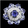 Image 3 : Natural Top Rich Blue Violet Tanzanite Ring