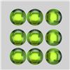 Image 1 : Natural Cabochon Green Peridot 9 Pcs{Flawless-VVS1}