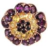 Image 2 : NATURAL MULTI COLOR CITRINE RHODOLITE GARNET Ring