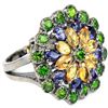 Image 3 : Natural CHROME DIOPSIDE CITRINE SAPPHIRE  Ring