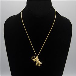Impressive 14 Kt G.P. Elephant Pendant