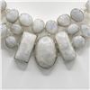 Image 2 : LUMINISCENT 235 CT NATURAL MOONSTONE NECKLACE