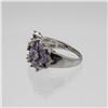 Image 4 : Beautiful 11.5 Ct. Diamond and Amethyst Ring