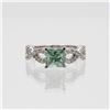 Image 1 : Dazzling 2.5 Ct Mint Green Diamond Ring