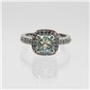 Image 1 : Stunning 3 Ct Emerald Green Colored Diamond Ring.