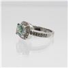 Image 2 : Stunning 3 Ct Emerald Green Colored Diamond Ring.