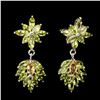 Image 1 : Natural Top Green Peridot & Citrine 58 Carats Earrings