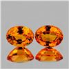 Image 1 : NATURAL ORANGE SAPPHIRE PAIR [FLAWLESS-VVS]