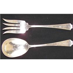 Gorham Fairfax Serving Spoon and Fork
