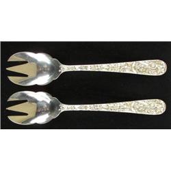 Kirk-Stieff Repousse Ice Cream Forks