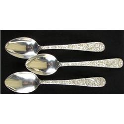 Kirk-Stieff Repousse Sterling Teaspoons