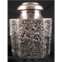 Repousse Silver/Copper Tea Caddy