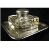 Image 1 : Antique Crystal and Silver Inkwell
