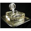Image 2 : Antique Crystal and Silver Inkwell