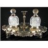 Image 2 : Antique Crystal Inkwells on Silver Stand
