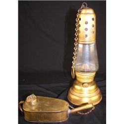 Brass Ice Skaters Lantern