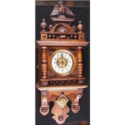Antique Wall Clock with Eagle Crown