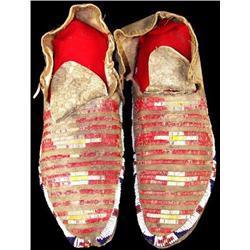 Sioux Quilled Moccasins circa 1890