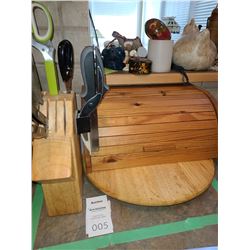 Knife stand and Bread Box A