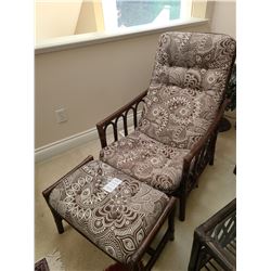 Rattan Chair and Footstool C