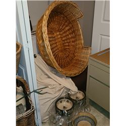 Chair, baskets & pets