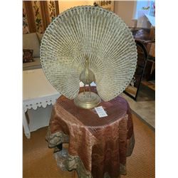 Metal Peacock & table