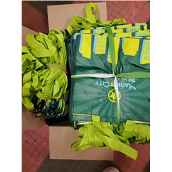 BOX OF 100 NEW REUSABLE SHOPPING BAGS