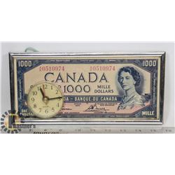 CANADA $1000 WALL CLOCK DISPLAY