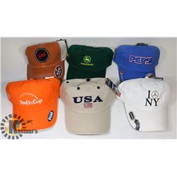 LOT OF 6 NEW BASEBALL CAPS WITH TAGS