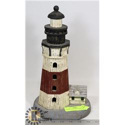 WOODEN LIGHT HOUSE ORNAMENT