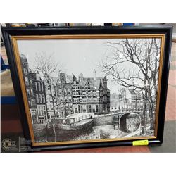 FRAMED DUTCH THEMED SKETCH